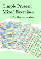 Aperçu - Jeux - Feuilles en tandem Simple Present Mixed Exercises - Anglais - Page de couverture