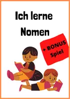 Vorschau - Unterrichtsreihen - Spielerisch die Nomen lernen + Lösungen + BONUS-Spiel - Deckblatt