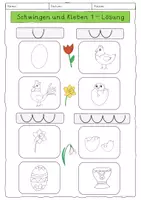 Vorschau - Arbeitsblätter - Schwingen und Kleben Ostern DaZ/Vorschule/Klasse 1 - Seite 3