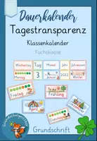 Vorschau - Poster - Kalender Tafelkalender Fuchsklasse Grundschrift Dauerkalender - Deckblatt