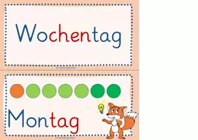 Vorschau - Poster - Kalender Tafelkalender Fuchsklasse Grundschrift Dauerkalender - Seite 1