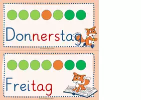 Vorschau - Poster - Kalender Tafelkalender Fuchsklasse Grundschrift Dauerkalender - Seite 3