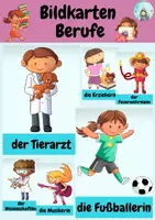 Vorschau - Bildkarten - Bildkarten Berufe (für DaZ und Grundschule) - Deckblatt