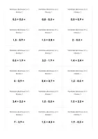 Aperçu - Fiches - Additionner et soustraire des nombres décimaux - Fiches - Page de couverture