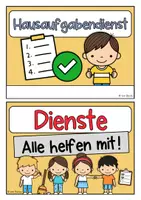 Vorschau - Bildkarten - Dienste, Klassendienste (Schilder und Wimpel) - Seite 1
