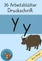 Vorschau - Unterrichtsreihen - Arbeitsblätter Y Grundschrift Wochenplan Buchstabeneinführung - Deckblatt