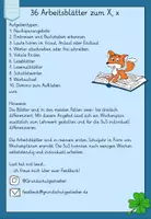 Vorschau - Unterrichtsreihen - Arbeitsblätter X Grundschrift Wochenplan Buchstabeneinführung - Seite 1