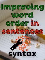 Vorschau - Arbeitsblätter - Satzbau/Syntax verbessern: word order (mit Übung+ Lösung) - Deckblatt