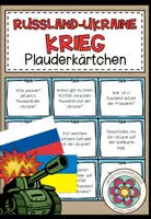 Vorschau - Aufgabenkarten - RUSSLAND-UKRAINE KRIEG - Plauderkärtchen - Deckblatt
