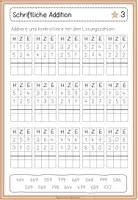Vorschau - Arbeitsblätter - Schriftliche Addition: Arbeitsblätter - Seite 3