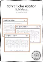 Vorschau - Arbeitsblätter - Kartei schriftliche Addition - Deckblatt