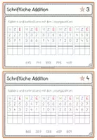 Vorschau - Arbeitsblätter - Kartei schriftliche Addition - Seite 2