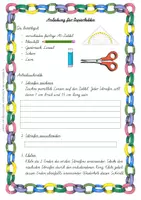 Vorschau - Arbeitsblätter - Anleitung Papierketten, Rechnen mit Längen (z.B. Fasching) SAS - Seite 1