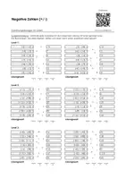 Vorschau - Arbeitsblätter - Negative Zahlen addieren und subtrahieren (Materialpaket) - Deckblatt