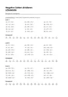 Vorschau - Arbeitsblätter - Negative Zahlen multiplizieren und dividieren - Übungen mit Lösungswort - Seite 1