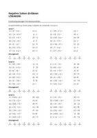 Vorschau - Arbeitsblätter - Negative Zahlen multiplizieren und dividieren - Zuordnungsübungen mit Lösungswörtern - Seite 1