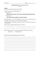 Vorschau - Klassenarbeiten - Argumentation: Klassenarbeit mit Bewertungsbogen - Seite 1