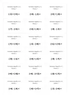 Aperçu - Fiches - Additionner et soustraire des nombres négatifs - Fiches - Page de couverture