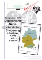 Vorschau - Präsentationen/Tafelbilder - Deutschland - Naturräumliche Gliederung - interaktive PDF-Karte - Deckblatt