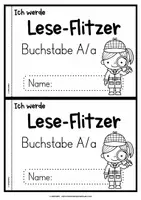 Vorschau - Arbeitsblätter - Lese-Flitzer | Buchstabe A/a | Lesetempo-Training | Druckschrift - Seite 1
