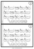 Vorschau - Arbeitsblätter - Lese-Flitzer | Buchstabe A/a | Lesetempo-Training | Druckschrift - Seite 2