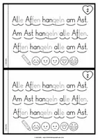 Vorschau - Arbeitsblätter - Lese-Flitzer | Buchstabe A/a | Lesetempo-Training | Druckschrift - Seite 3