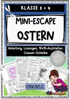 Vorschau - Unterrichtsreihen - Mini-Escape Ostern - Klasse 3 und Klasse 4 - Rätselspaß in der Grundschule Frühling / Ostern - Deckblatt