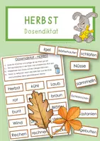 Vorschau - Stationenlernen - Dosendiktat Herbst - Deckblatt