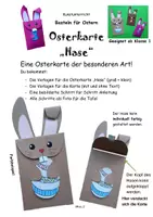 Vorschau - Arbeitsblätter - Basteln für Ostern: Osterkarte "Hase" - Deckblatt