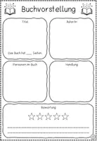 Vorschau - Arbeitsblätter - Buchvorstellung: 2 Varianten - Seite 1