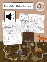 Vorschau - Arbeitsblätter - Klangbild „Unter der Erde“, Tiere, fertige Musikstunde - Deckblatt