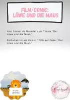 Vorschau - Präsentationen/Tafelbilder - Comic Löwe und Maus - Deckblatt