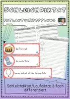 Vorschau - Arbeitsblätter - Schleichdiktate/Laufdiktate zur Mitlautverdopplung (XXL Paket) - Deckblatt