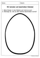 Vorschau - Unterrichtsreihen - Erste Texte zu Ostern verfassen: Wir beschreiben Ostereier - Seite 1
