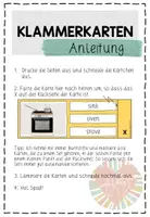 Vorschau - Stationenlernen - KITCHEN Klammerkarten Wortschatz Englisch - Seite 1