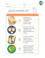 Vista previa - Hojas de trabajo - Comidas típicas - Portada