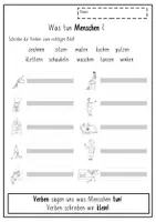 Vorschau - Arbeitsblätter - Verben einführen und üben für die 1. Klasse - Seite 3