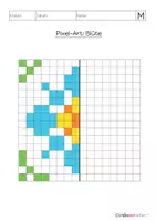 Vorschau - Arbeitsblätter - Mathe: Pixelart Frühling - Tulpe, Wiese, Blüte, Schmetterling - Seite 3