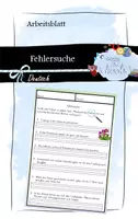 Vorschau - Arbeitsblätter - Rechtschreibung - Fehlersuche in Sätzen - Arbeitsblatt - Deckblatt