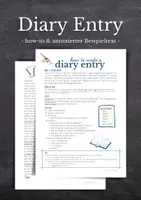 Vorschau - Merkblätter - How to Write a Diary Entry | Merkblatt & Beispieltext - Deckblatt