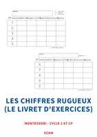 Aperçu - Feuilles d'exercices - MONTESSORI / chiffres rugueux : livret d'exercices - Page de couverture