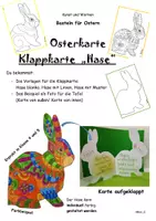 Vorschau - Mal- und Bastelvorlagen - Basteln für Ostern: Klappkarte "Hase" (Osterkarte) - Deckblatt