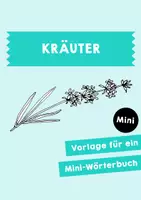 Vorschau - Mal- und Bastelvorlagen - Mini-Buch - Pflanzen - Kräuter - Deckblatt
