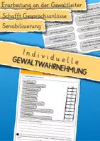 Vorschau - Stundenentwürfe - Individuelles Gewalt-Empfinden: Gewaltleiter-Senibilisierung - Deckblatt