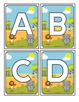 Vista previa - Tarjetas / Manipulativos - FLASH CARDS ABC SAVANNA ABECEDARIO SABANA - página 3