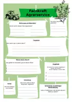Vista previa - Hojas de trabajo - Perfil profesión "Especialista en servicios agrícolas" alemán - Portada