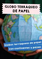 Vista previa - Manualidades / Dibujos para colorear - Globo terráqueo de papel (Ø 15 cm) - Portada