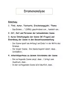 Vorschau - Merkblätter - Merkblatt/ Übersicht: Dramenanalyse - Deckblatt