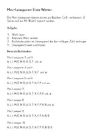 Vorschau - Arbeitsblätter - Mini-Lesespuren Erste Wörter - Seite 1