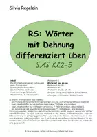 Vorschau - Arbeitsblätter - RS: Lernwörter mit Doppelvokal SAS Kl. 2-5 - Deckblatt